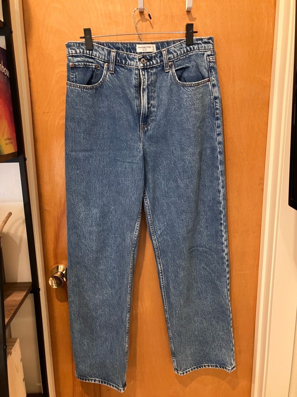 Abercrombie & Fitch Light Blue High-Rise Loose Jeans
